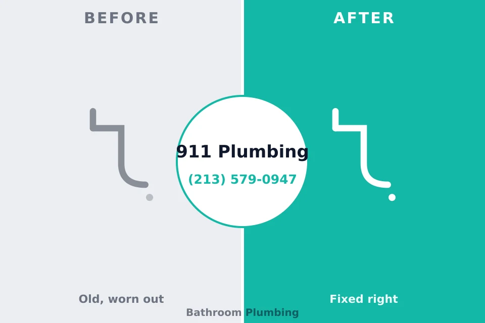 Before and after: plumbing repair Hollymead, VA